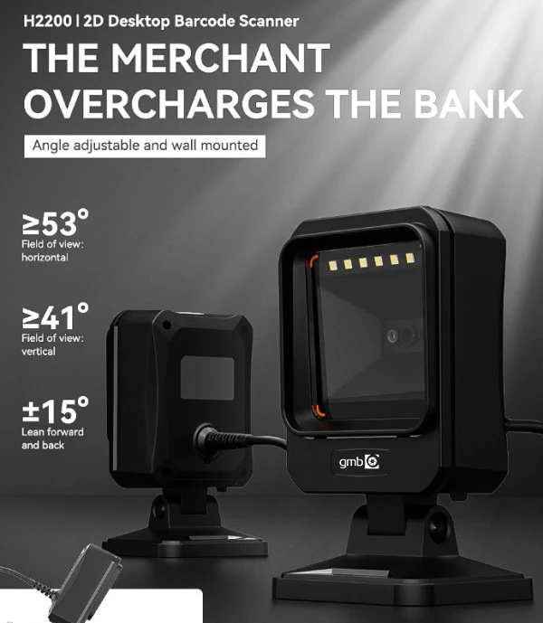 Gembird POS-BSH2200 GMB 2d CMOS Table barcode scanner , wired USB ŠTAMPAČI I SKENERI