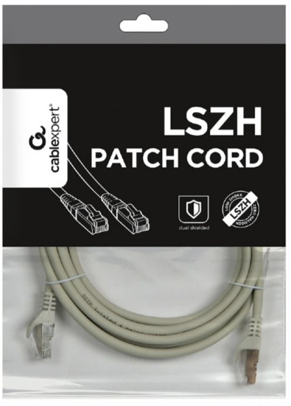 PP6A-LSZHCU-3M Gembird Mrezni kabl, SFTP CAT.6A BAKARNI LSZH Patch cord 3m Grey IT KOMPONENTE I PERIFERIJA