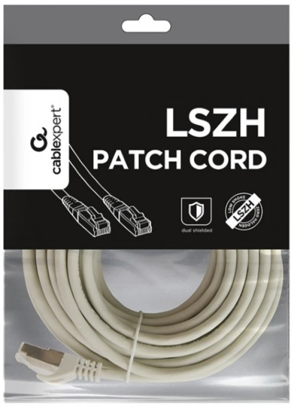 PP6A-LSZHCU-10M Gembird Mrezni kabl, SFTP CAT.6A BAKARNI LSZH Patch cord 10m Grey IT KOMPONENTE I PERIFERIJA