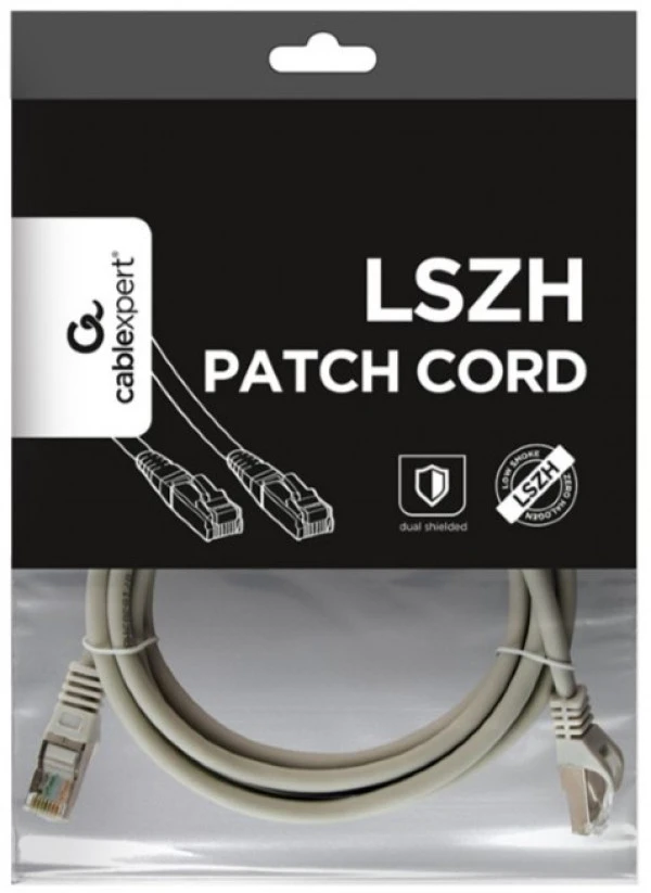 PP6A-LSZHCU-2M Gembird Mrezni kabl, SFTP CAT.6A BAKARNI LSZH Patch cord 2m Grey IT KOMPONENTE I PERIFERIJA