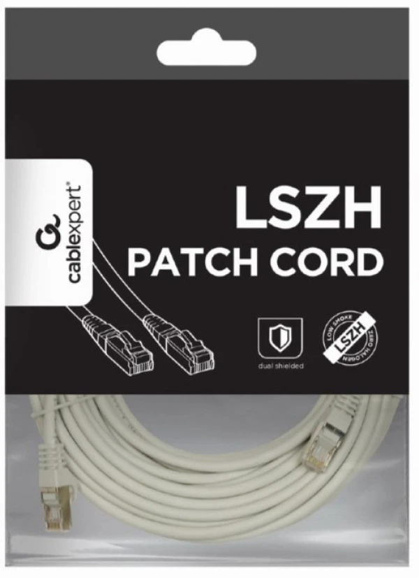 PP6A-LSZHCU-15M Gembird Mrezni kabl, SFTP CAT.6A BAKARNI LSZH Patch cord 15m Grey IT KOMPONENTE I PERIFERIJA
