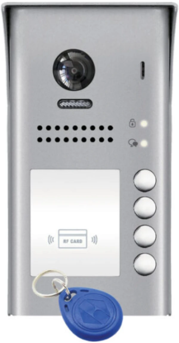 DVC DT607/FE/ID/S4/RH Spoljašnja pozivna jedinica sa Fisheye kamerom u boji i 4 pozivna tastera POKUĆSTVO