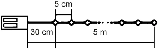 Modee Lighting ML-C1011 Lampice za jelku sa 100 toplo belih LED dioda,5m toplo bele, 3xAA POKUĆSTVO