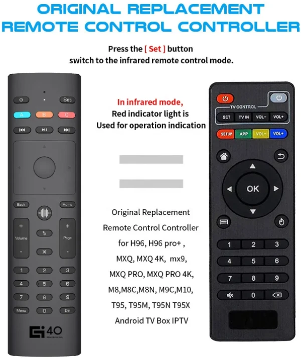 Gembird GMB-G40S AIR MOUSE Remote control for TV/PC, With Gyroscope smart google Google Assistant TV, AUDIO,VIDEO