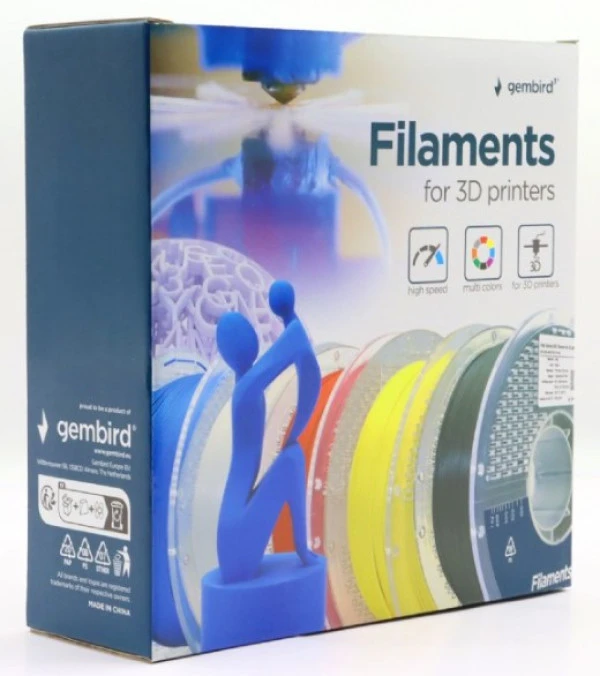 Gembird 3DP-ABS1.75HY-01-BK ABS filament velike brzine za 3D stampac 1.75mm, kotur 1KG BLACK ŠTAMPAČI I SKENERI