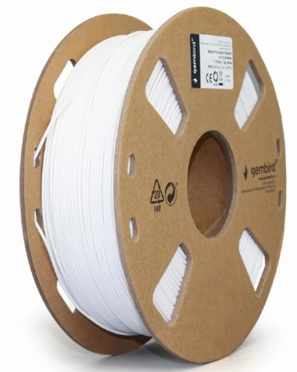 3DP-PLA-01-MTW Mat PLA Filament za 3D stampac 1.75mm, kotur 1KG, white ŠTAMPAČI I SKENERI