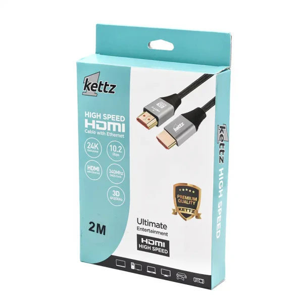 Kettz HDMI Kabl HK-K020M Premium V1.4 gold 2m 4K30Hz 19+1 IT KOMPONENTE I PERIFERIJA