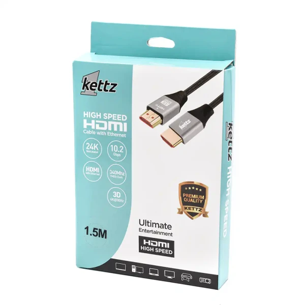 Kettz HDMI Kabl HK-K015M Premium V1.4 gold 1.5m 4K30Hz 19+1 IT KOMPONENTE I PERIFERIJA