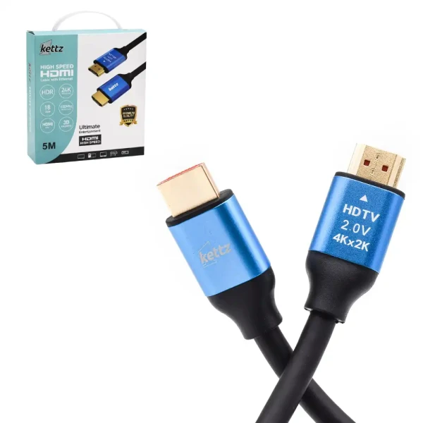 Kettz HDMI kabl V2.0 gold 5m KT-HK2.0-5M IT KOMPONENTE I PERIFERIJA