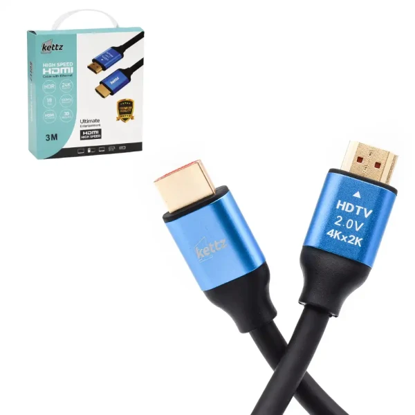 Kettz HDMI kabl V2.0 gold 3m KT-HK2.0-3M IT KOMPONENTE I PERIFERIJA