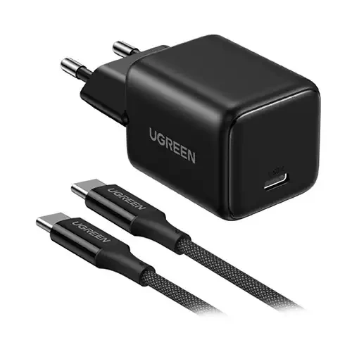 UGREEN X513 GaN Brzi punjač 30W + Tip C kabl crni IT KOMPONENTE I PERIFERIJA
