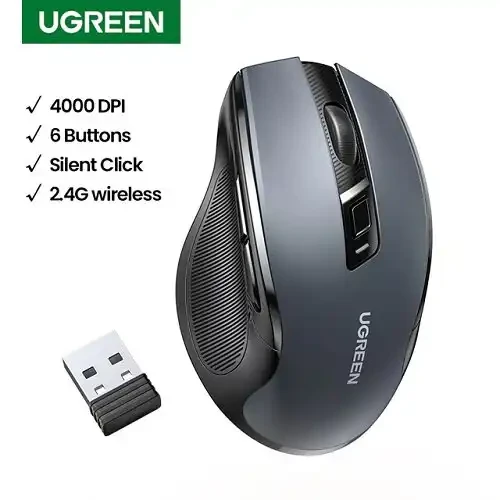 UGREEN MU006 Ergonomski bežični miš konturnog dizajna (crni) IT KOMPONENTE I PERIFERIJA