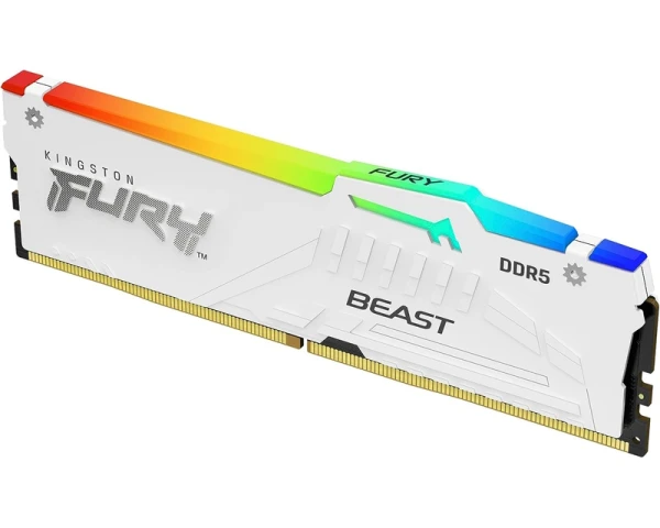 KINGSTON DIMM DDR5 16GB 6000MTs KF560C36BWE2A-16 FURY Beast RGB White EXPO  IT KOMPONENTE I PERIFERIJA
