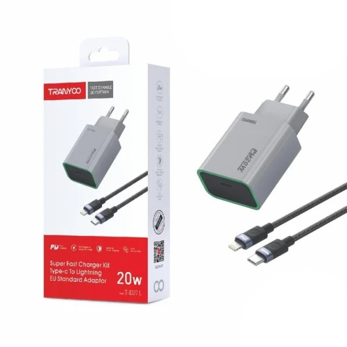TRANYOO Kućni punjač T-EU7L 20W PD sa USB-C na Lightning kablom MOBILNI TELEFONI I TABLETI