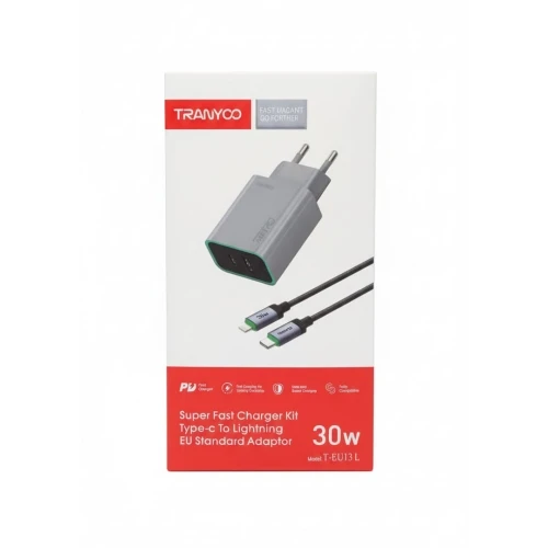 TRANYOO Kućni punjač T-EU13C C30W 2 Izlaza USB-A+USB-C sa C na C Kablom 60W MOBILNI TELEFONI I TABLETI