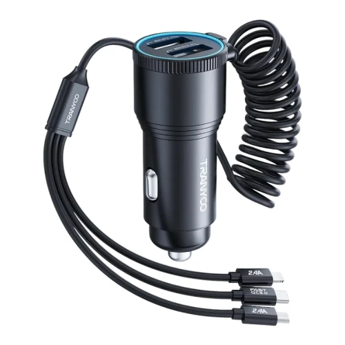 TRANYOO Autopunjač T-C23 Metalni 2 USB 31 kabl 30W MOBILNI TELEFONI I TABLETI