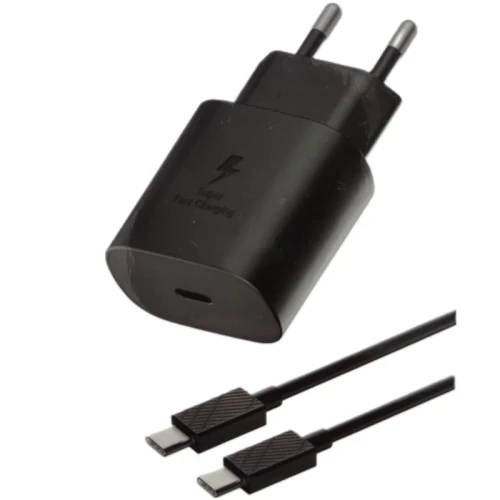 TRANYOO Kućni punjač T-SA2C 25WPD+KABL Type C na Type C 60W CRNI MOBILNI TELEFONI I TABLETI