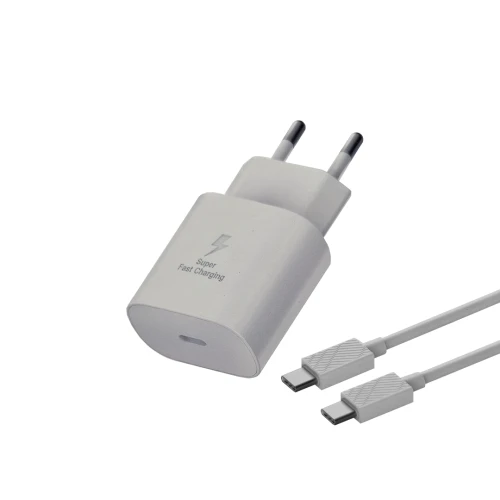 TRANYOO Kućni punjač T-SA2C 25WPD+KABL Type C na Type C 60W BELI MOBILNI TELEFONI I TABLETI