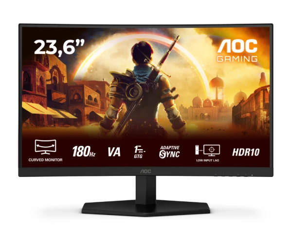 AOC 23.6 inča C24G42E FHD 1920x1080 VA 180 Hz zakrivljeni gaming monitor  MONITORI
