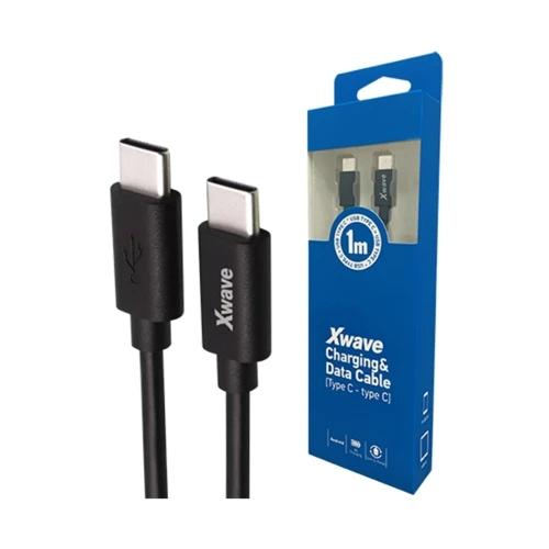 Xwave Kabl Type C na Type C 1m 3A 65W CRNI MOBILNI TELEFONI I TABLETI