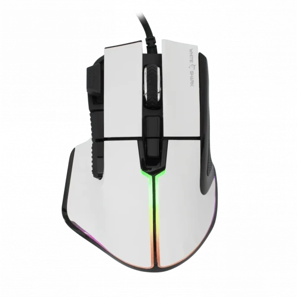 White Shark Miš MARROK 12000DPI9D 1000Hz Polling RGB White IT KOMPONENTE I PERIFERIJA