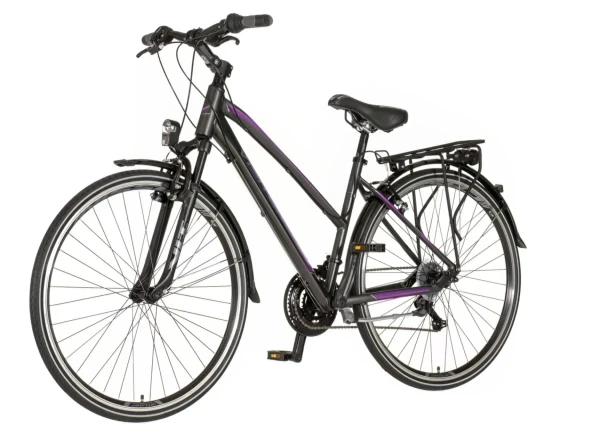 Visitor Bicikla tour Terra Lady 28 amortizer 19 V-BRAKE 18 brzina sivo-ljubičasti POKUĆSTVO