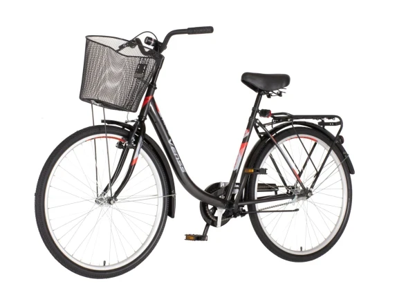 Venssini city Venecija 26V-BRAKE Bicikla sa korpom siva POKUĆSTVO