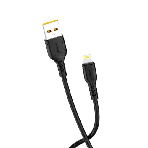 DENMEN D08L Lightning USB data kabl 3,6A 1m CRNI MOBILNI TELEFONI I TABLETI