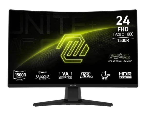 MSI 23.6 inča MAG 242C FHD 1920x1080 180Hz AdaptiveSync zakrivljeni gaming monitor  MONITORI