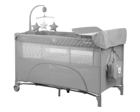 Kikka Boo Krevetac NIGHTY NIGHT II nivoa sa rancem i pultom grey KKB11118 SVE ZA BEBE I DECU