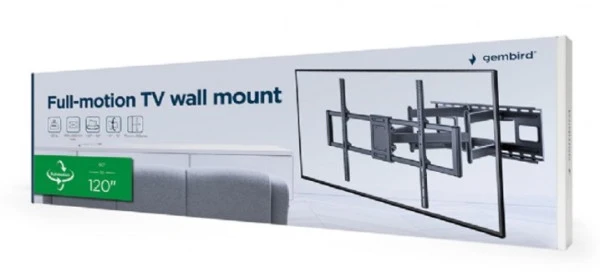 Gembird WM-120ST-01 TV nosac rotate/tilt 60-120 VESA 90x60cm, max 120kg, drzac TV, AUDIO,VIDEO