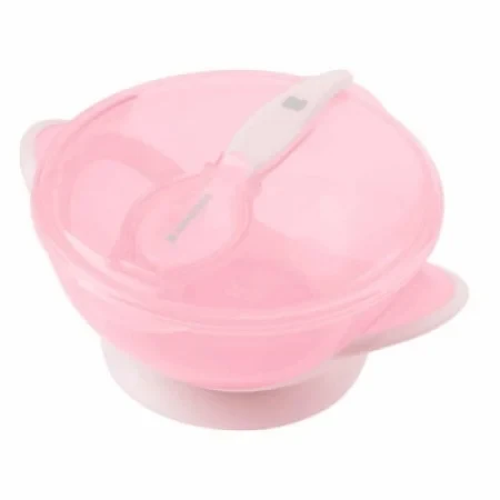 Kikka Boo Činija sa kašičicom Feedy pink KKB40152 SVE ZA BEBE I DECU