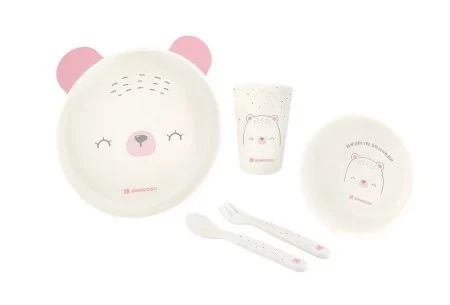 Kikka Boo Set posuđa 4 dela Bear with Me pink KKB40134 SVE ZA BEBE I DECU