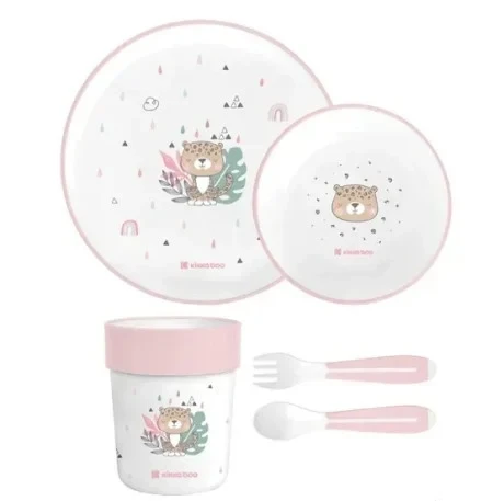 Kikka Boo Set posuđa 4 dela Savanna pink KKB40137 SVE ZA BEBE I DECU