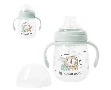 Kikka Boo Šolja sa silikonskim piskom Savanna 240ml mint KKB31062 SVE ZA BEBE I DECU