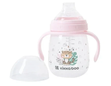 Kikka Boo Šolja sa silikonskim piskom Savanna 240ml pink KKB31061 SVE ZA BEBE I DECU
