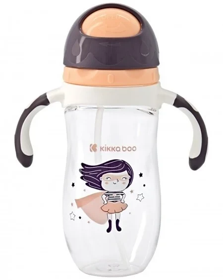 Kikka Boo Šolja tritan sa slamkom i ručicama 300ml Supergirl KKB20062 SVE ZA BEBE I DECU