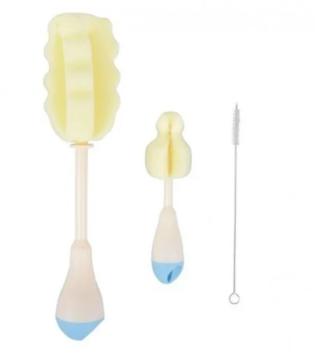 Kikka Boo Set četki za čišćenje flašica i cucli 3 dela blue KKB40045 SVE ZA BEBE I DECU