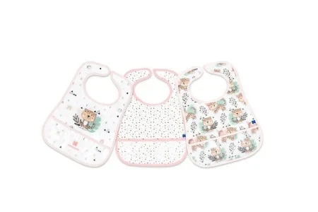 Kikka Boo Portikle sa odeljkom za mrvice set 3 kom Savanna Pink KKB30053 SVE ZA BEBE I DECU