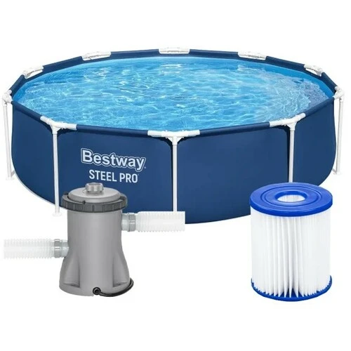 Bestway Steel Pro™ Frame Pool bazen sa metalnim ramom 305×76 cm set sa pumpom BAŠTA, BAZENI I ALATI