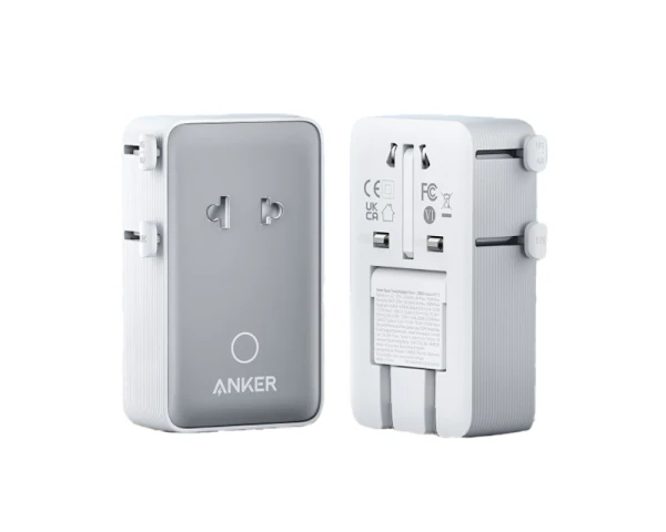 ANKER Nano 20W putni zidni punjač 5-portova (2x USB-A, 2x USB-C, utičnica EU na US, UK, AU i EU), beli  MOBILNI TELEFONI I TABLETI