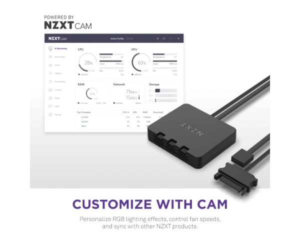 NZXT F140RGB Core 140mm ventilator beli (RF-D14SF-W1)  IT KOMPONENTE I PERIFERIJA