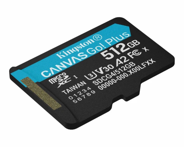 KINGSTON Memorijska kartica U3 V30 microSDXC 512GB Canvas Go Plus 200MB/s A2 SDCG4/512GBSP  IT KOMPONENTE I PERIFERIJA