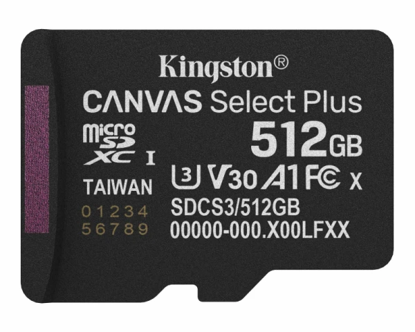 KINGSTON Memorijska kartica U3 V30 SDXC 512GB Canvas Select Plus G3 150R SDCS3/512GBSP  IT KOMPONENTE I PERIFERIJA