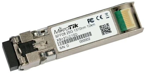 MikroTik XS+31LC10D SFP/SFP+/SFP28 module 1/10/25G single mode 10km 1310nm DDM IT KOMPONENTE I PERIFERIJA