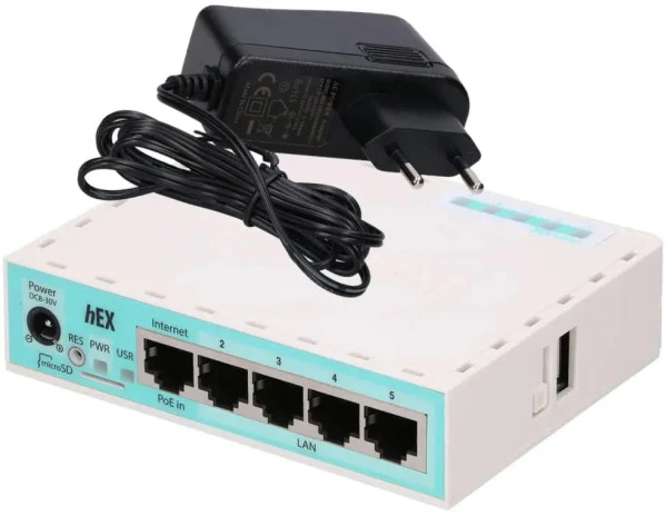 MikroTik RB750Gr3 heX 5xGigabit, Dual Core 880MHz CPU, 256MB RAM, USB, microSD, RouterOS L4 (264) IT KOMPONENTE I PERIFERIJA