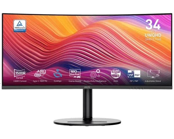 MSI 34 inča MODERN MD342CQP UWQHD 3440x1440 120Hz FreeSync Premium zakrivljeni business monitor  MONITORI