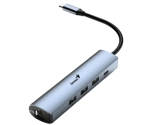 GENIUS UH-545 5-in-1 USB 3.0 Iron Grey Hub srebrni  IT KOMPONENTE I PERIFERIJA