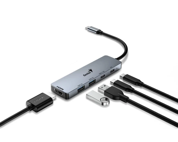 GENIUS UH-500 5-in-1 USB Hub srebrni  IT KOMPONENTE I PERIFERIJA