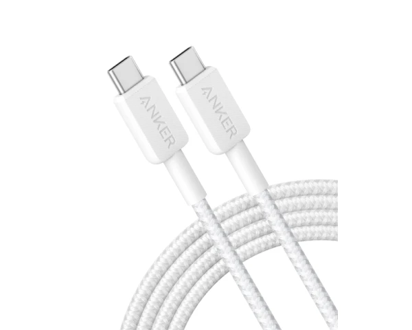 ANKER 322 USB tip-C na USB tip-C kabl M/M 1.8m, 60W, pleteni, beli  MOBILNI TELEFONI I TABLETI